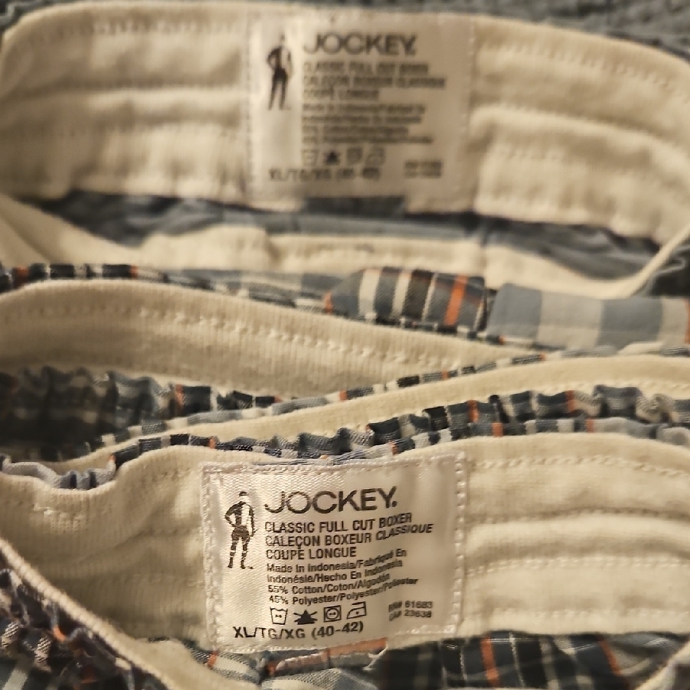 Jockey Men's Plaid and Striped Boxer Underwear - Blue, Gray, Beige - Picture 11 of 11